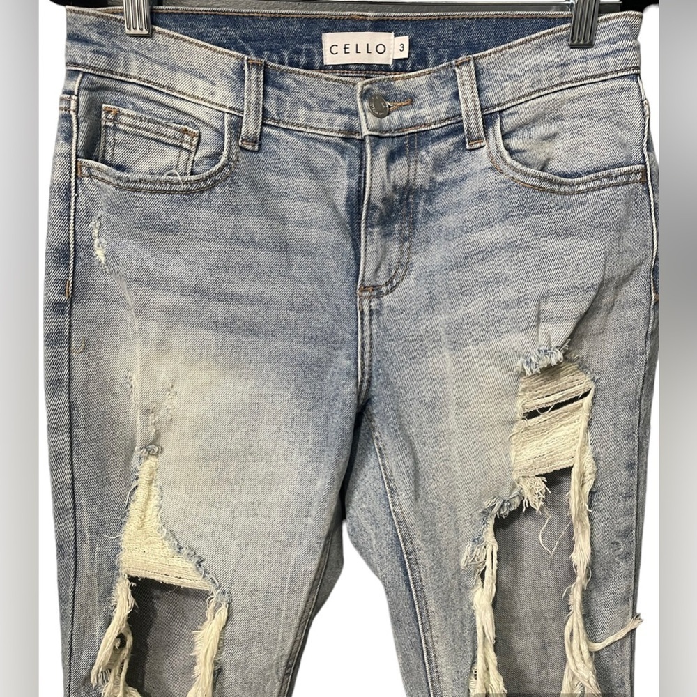 Cello Jeans | Cello Jeans Mid Rise Destroyed Slim, Size 3 - Picture 3 of 9